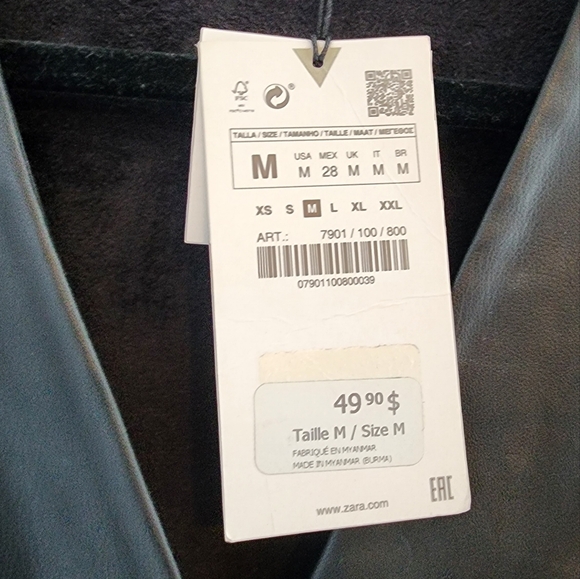 Faux leather button down dress - Picture 3 of 4